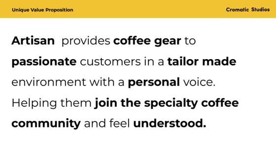 The Artisan value proposition