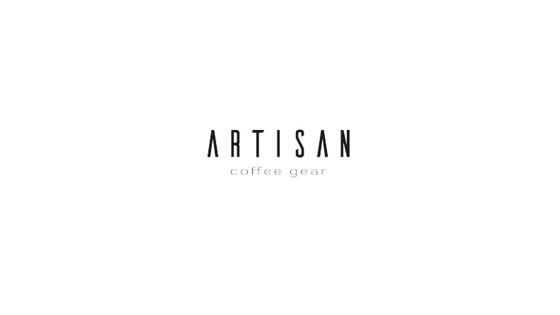 The Artisan wordmark with the line coffee gear