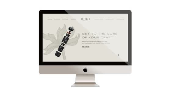 The Artisan website on a desktop screen
