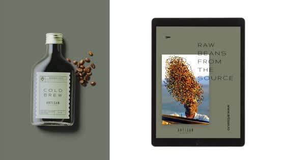 Bottle and tablet visuals for raw beans from the source