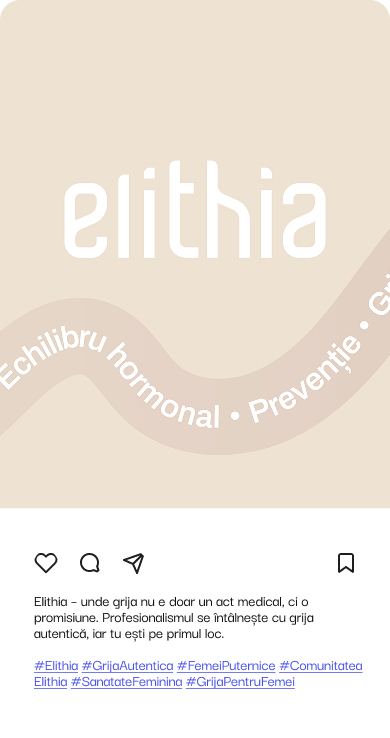 Instagram post with the Elithia wordmark and ribbon