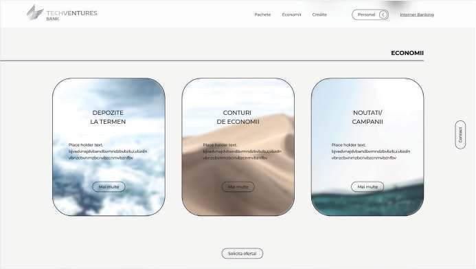 Website: savings products as landscape cards