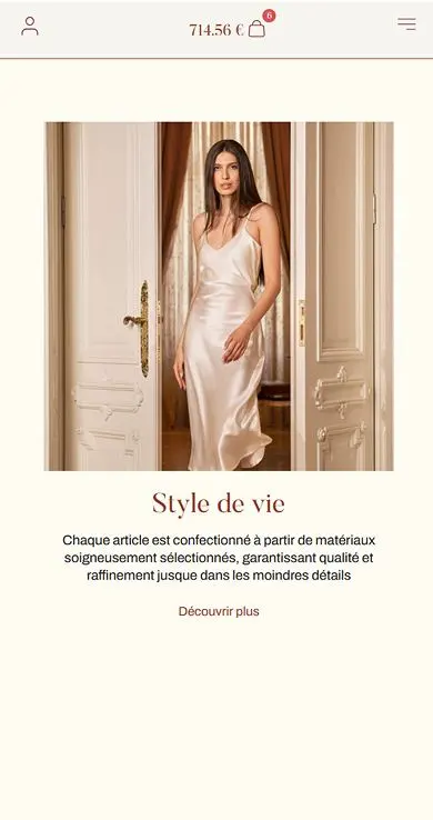 Pagina Style de vie pe un telefon