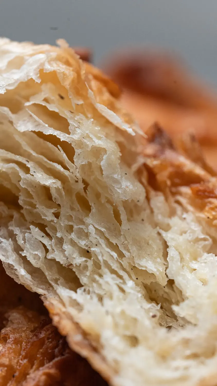 The flaky inside