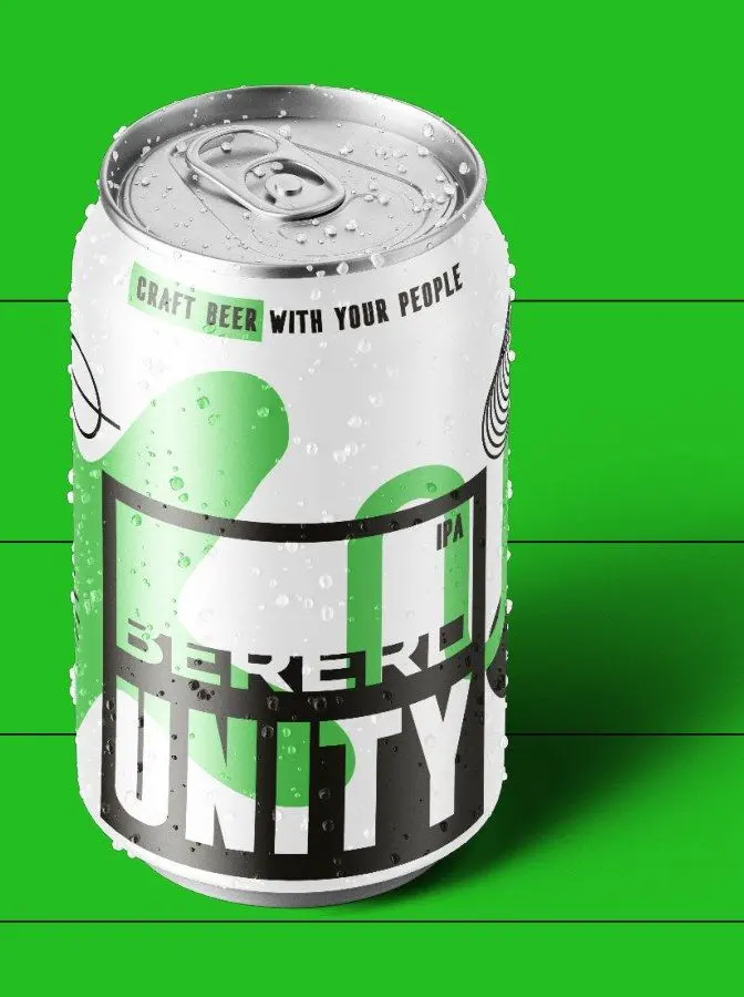 A UNITY can on green