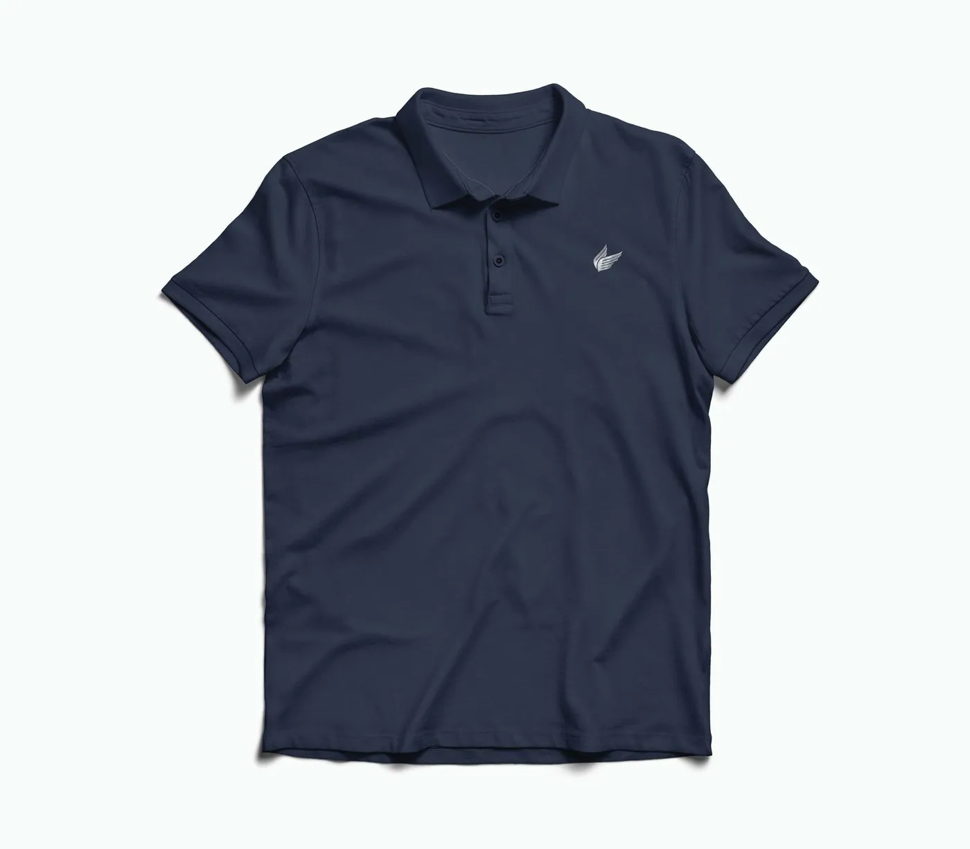 Navy polo with the wings
