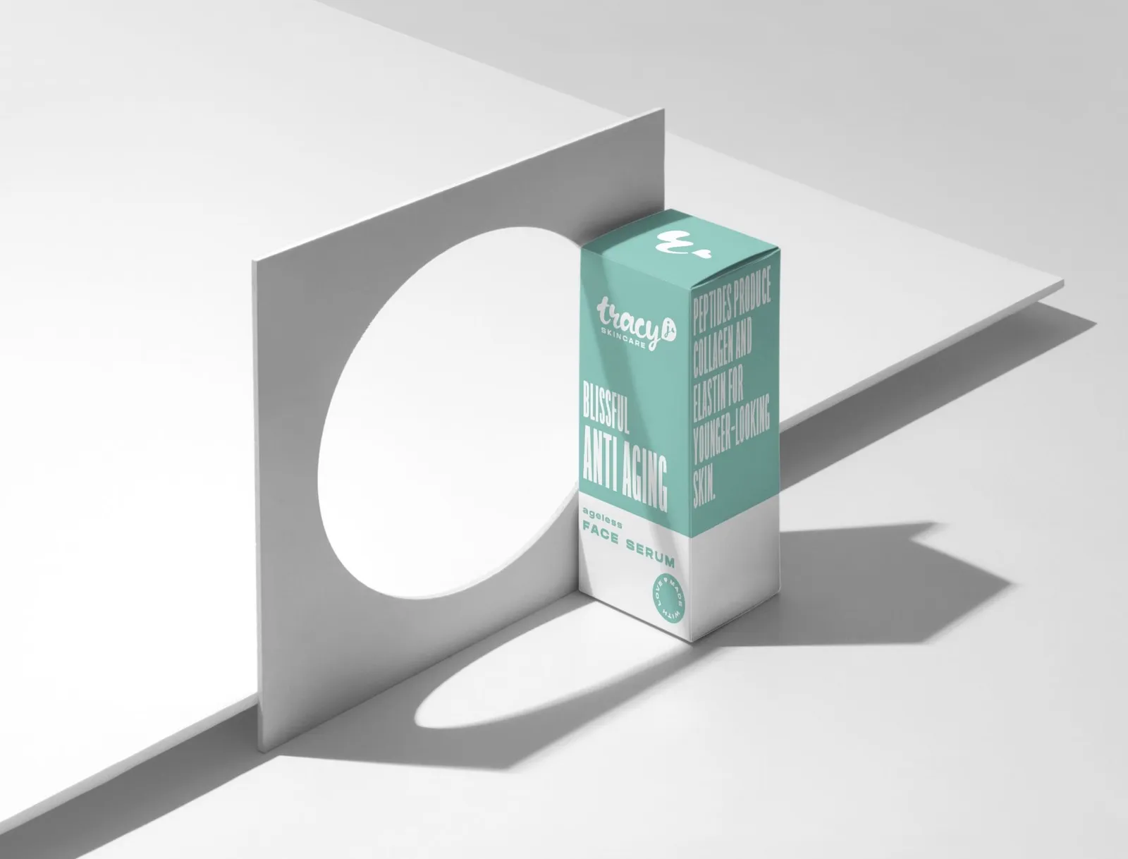 O cutie turcoaz Blissful Anti Aging în umbra unui arc