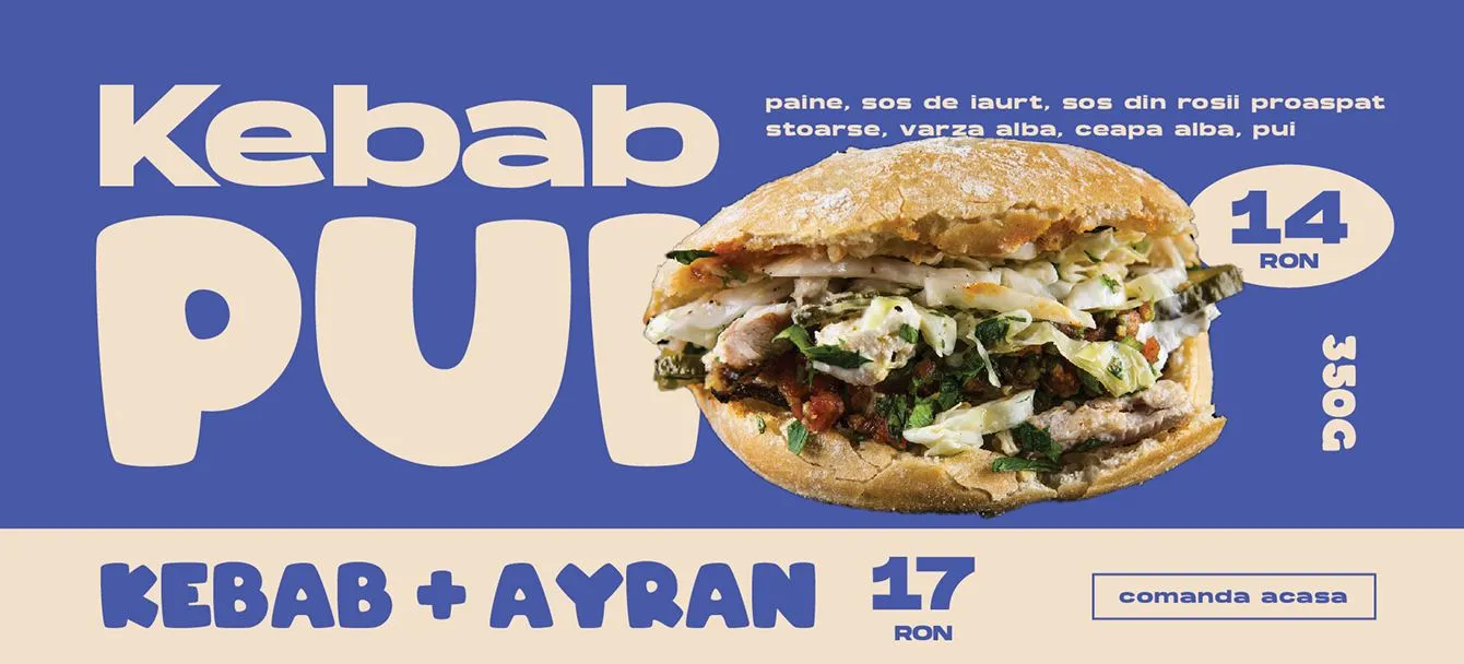 Promoție: kebab de pui cu ayran