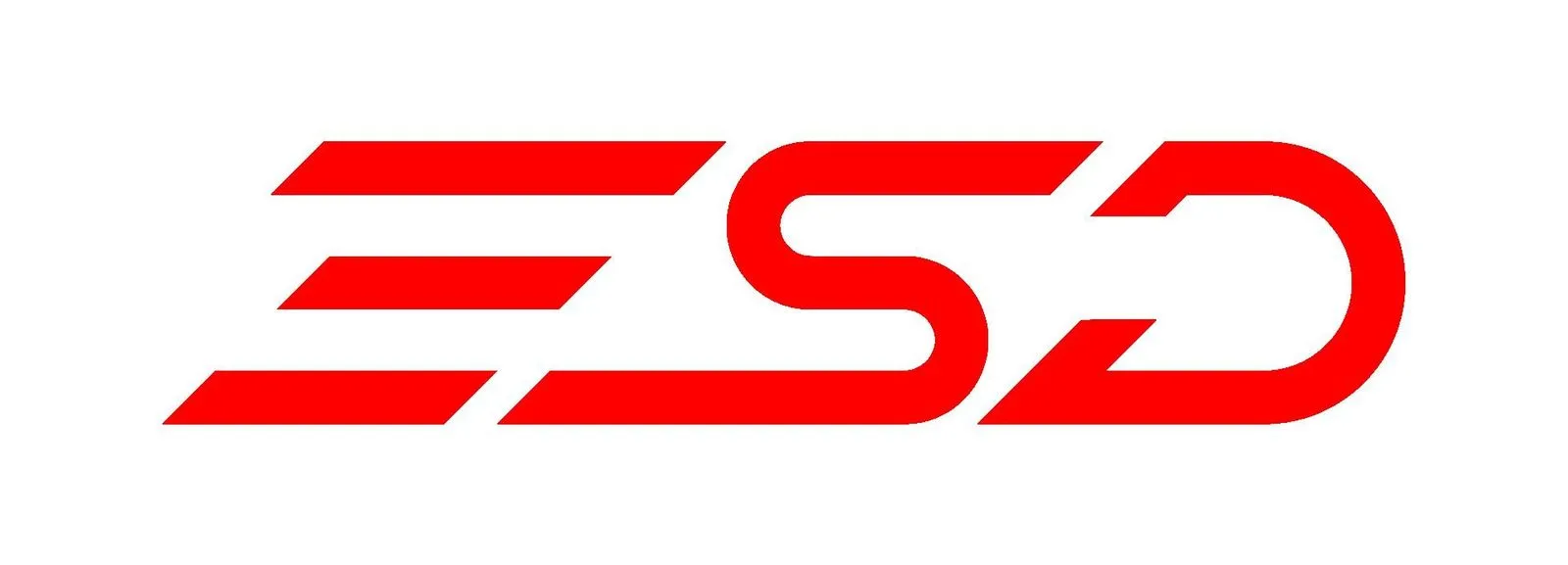 Logoul ESD în roșu