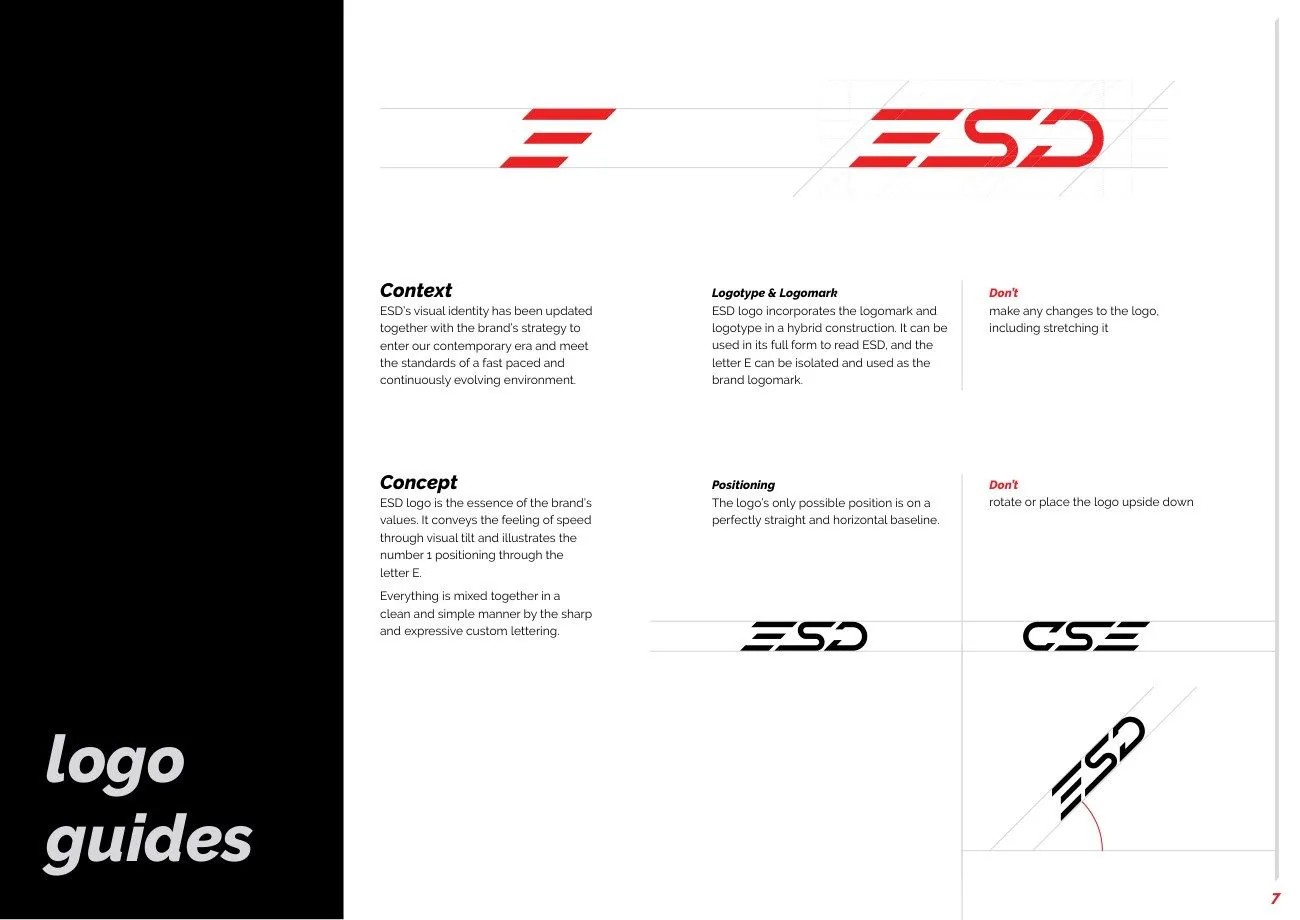 Pagină din brandbook: simbol și logotip