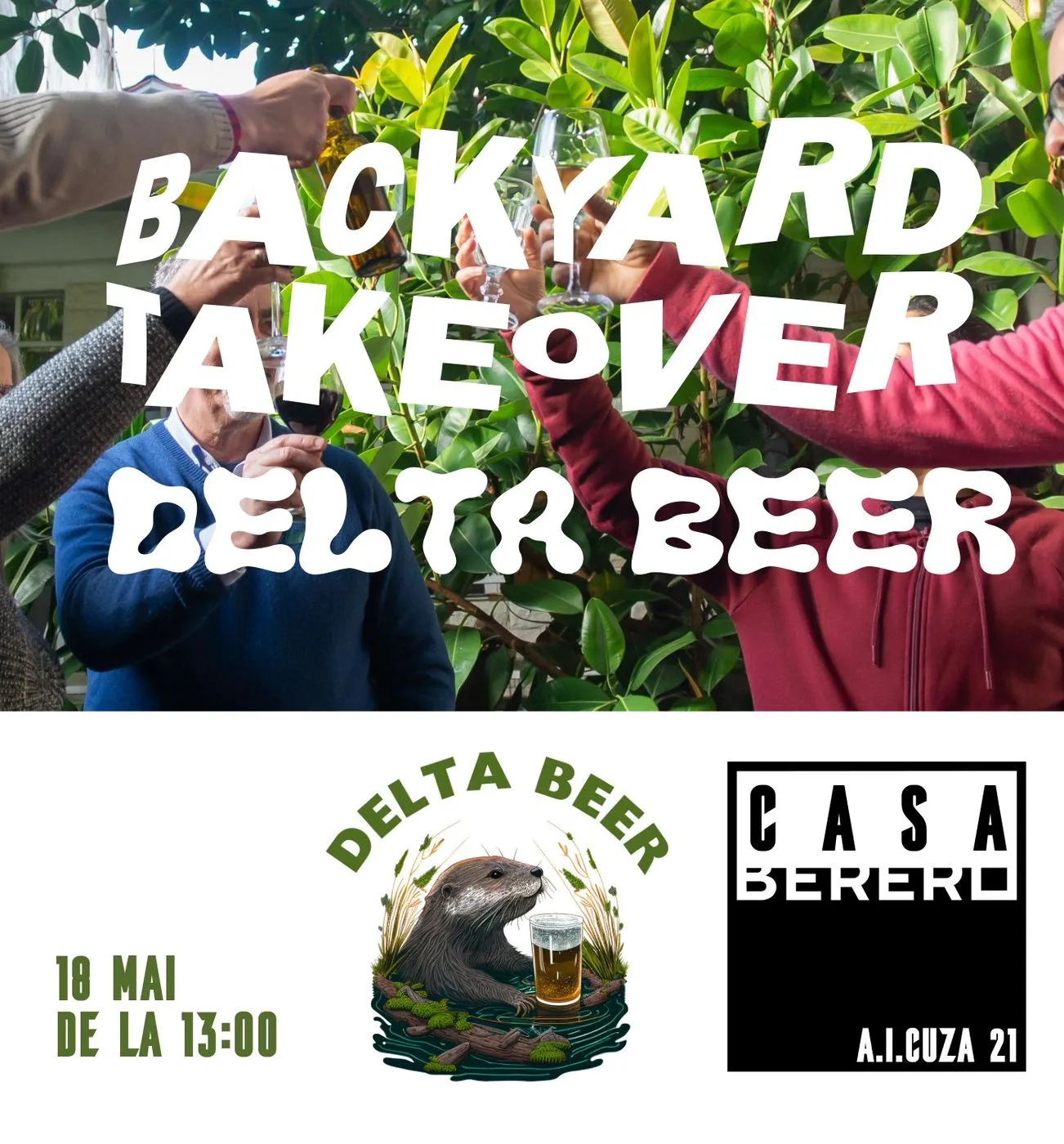 Backyard Takeover poster at Casa Berero