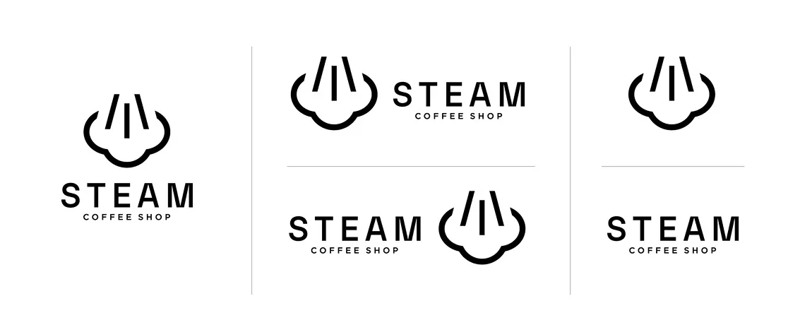 Steam logo lockups: stacked, horizontal and symbol-only