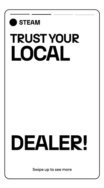 Poster: Trust your local dealer