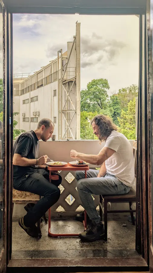 Lunch on the balcony