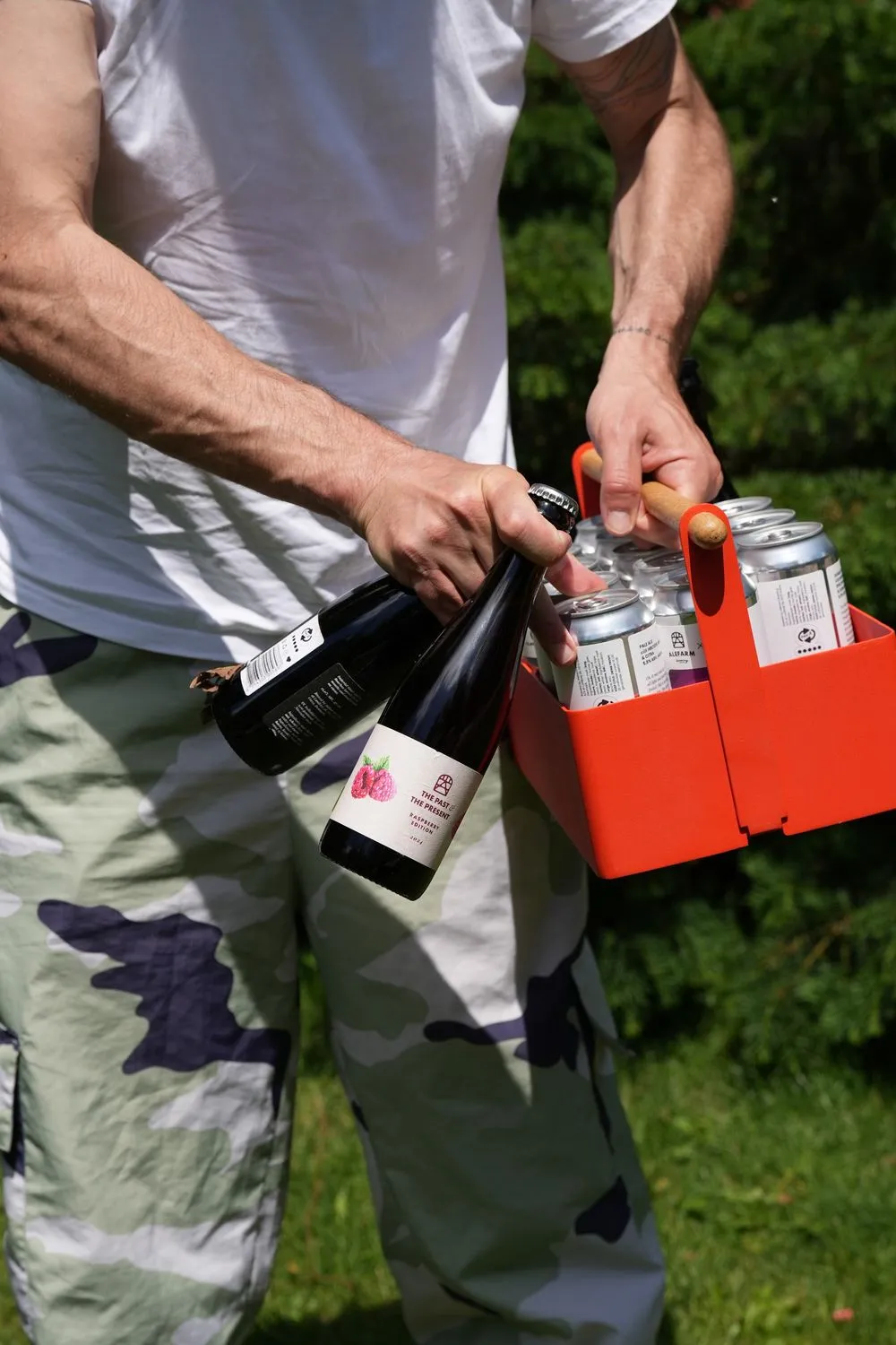 Carrying the red crate