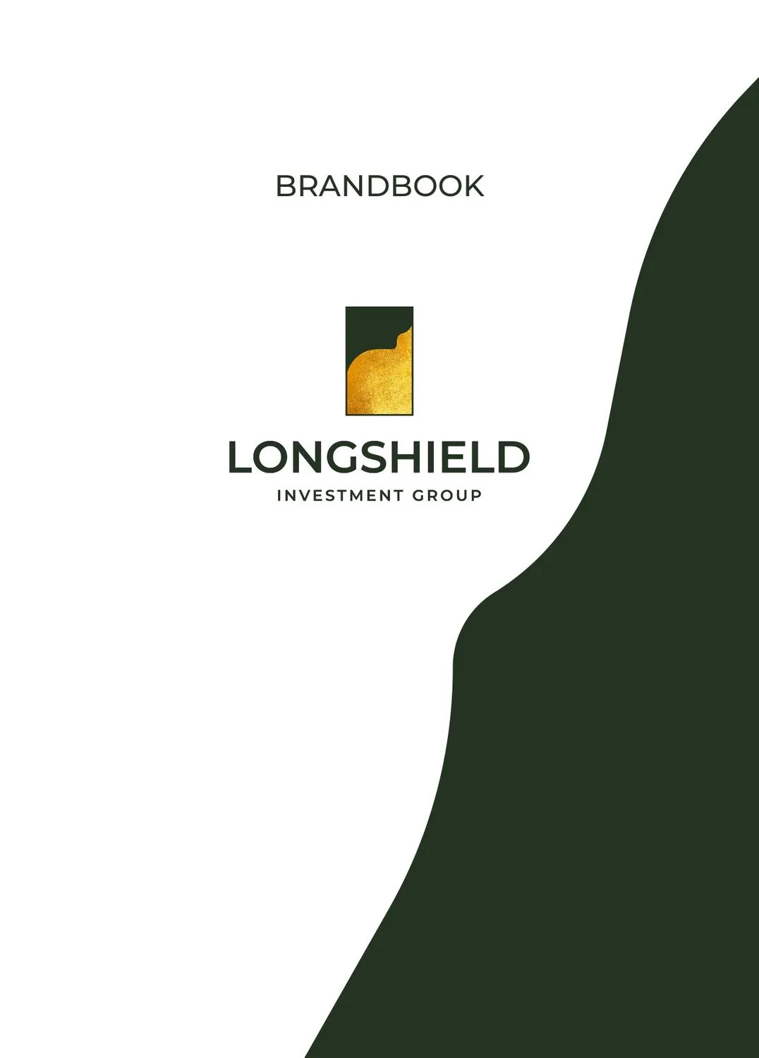 Longshield brandbook cover, dark green