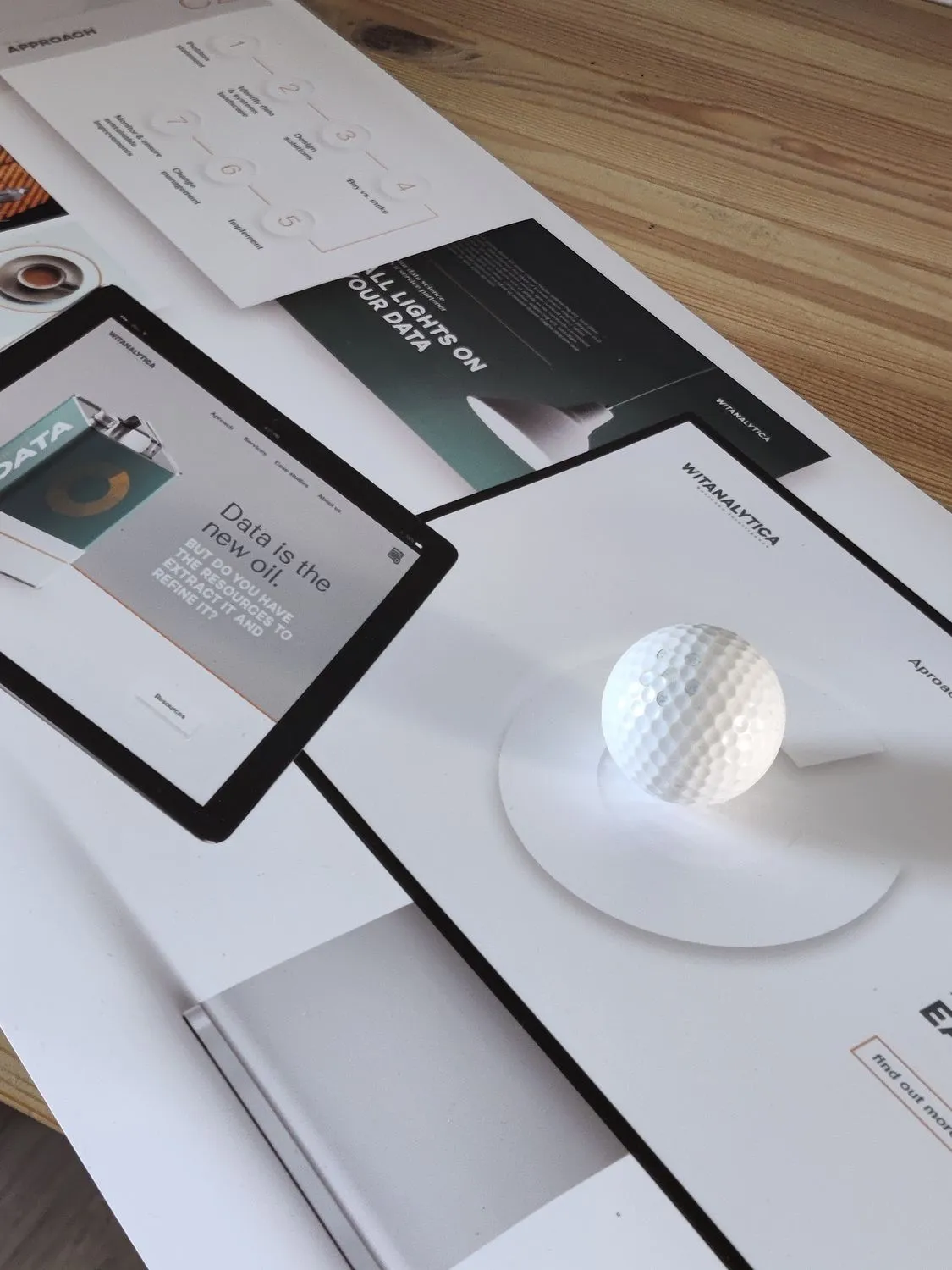 Mockups on a desk