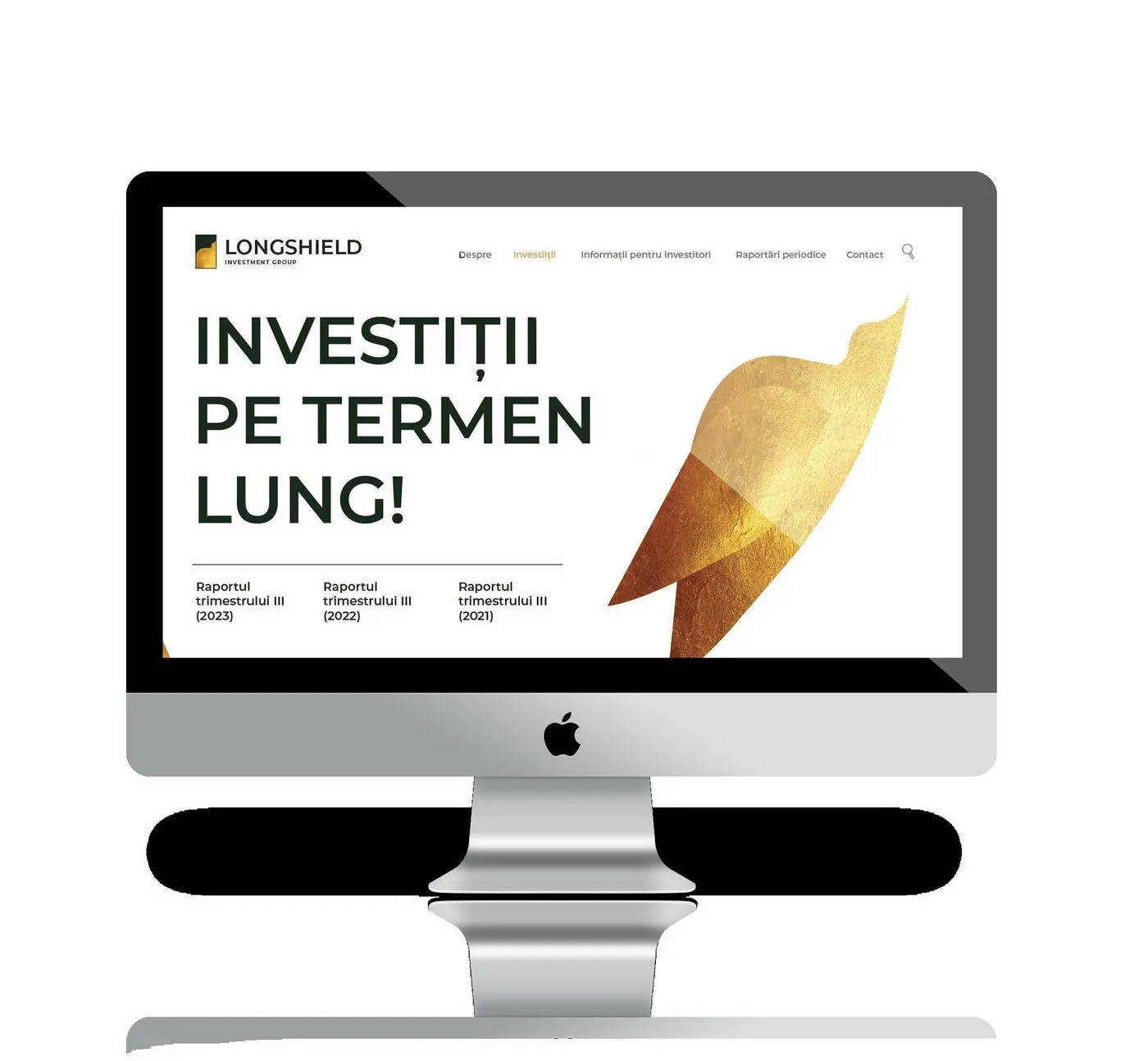 The Longshield website on a desktop
