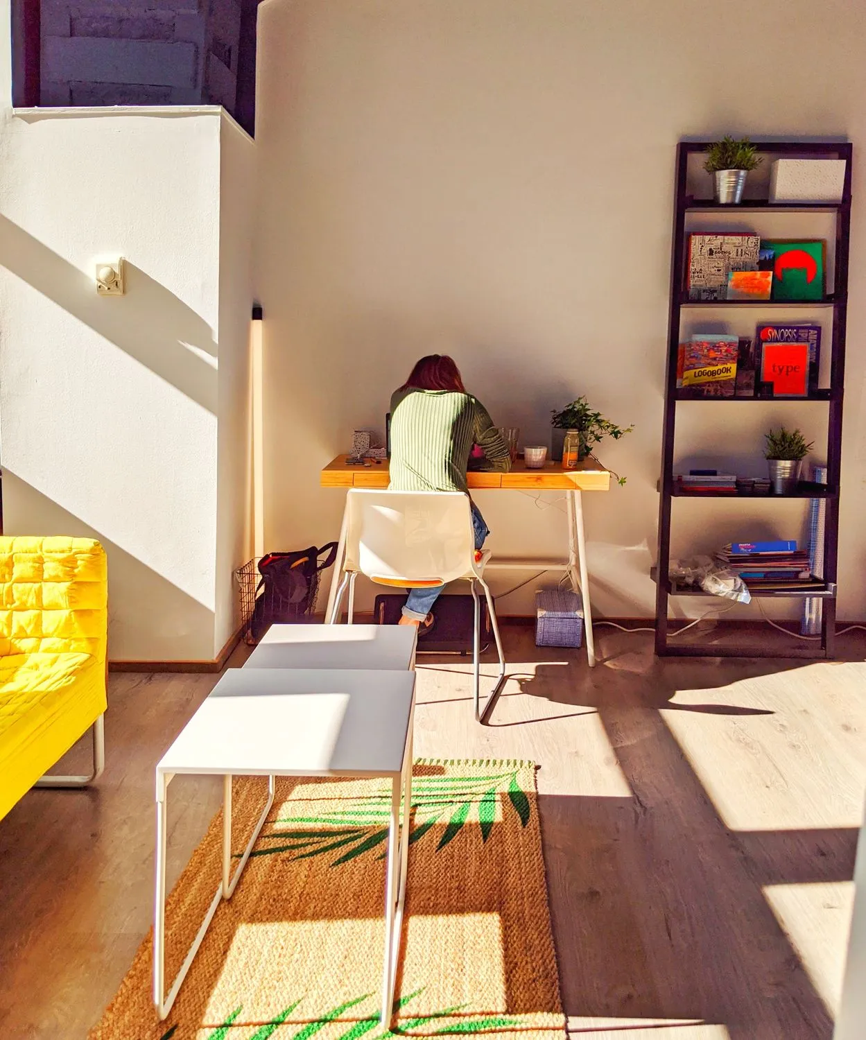 A sunny desk by the window