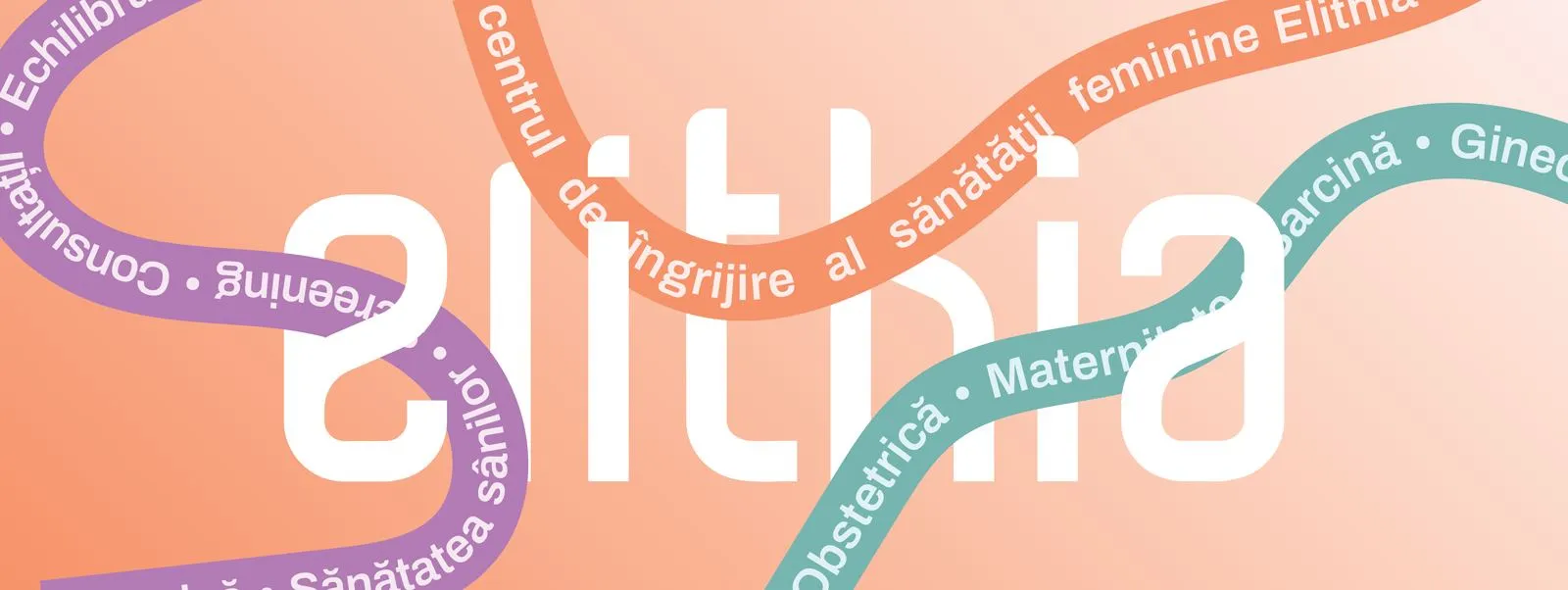The Elithia wordmark wrapped in ribbons naming its specialties