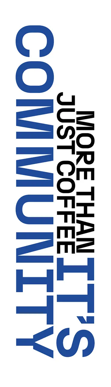 Tall vertical banner with the brand line