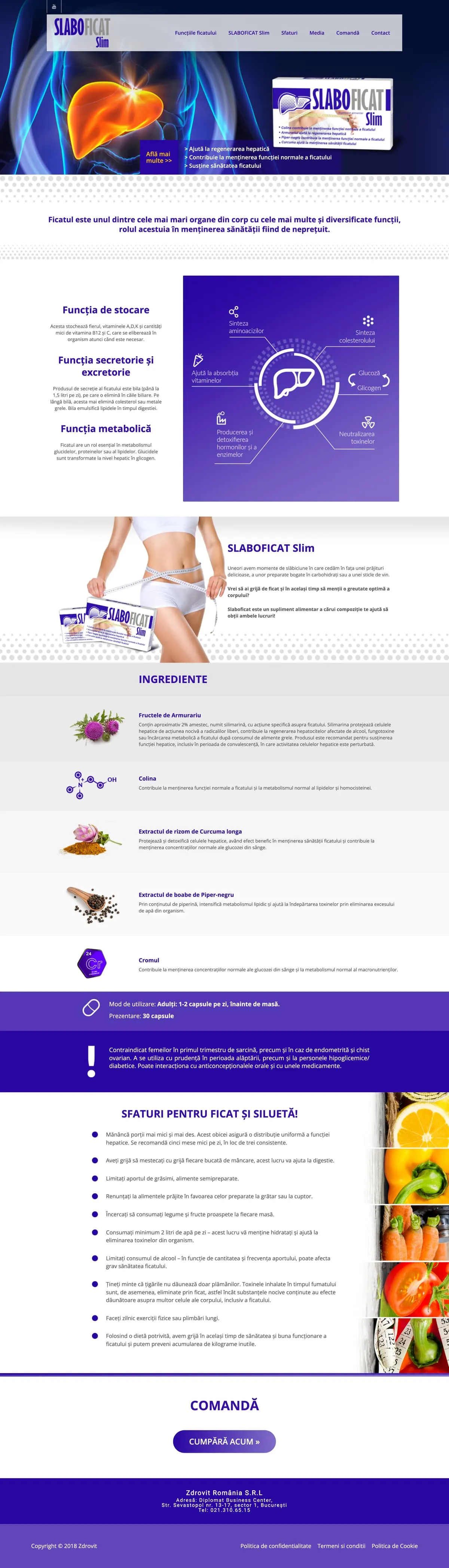 The slaboficat.ro page, scrolling