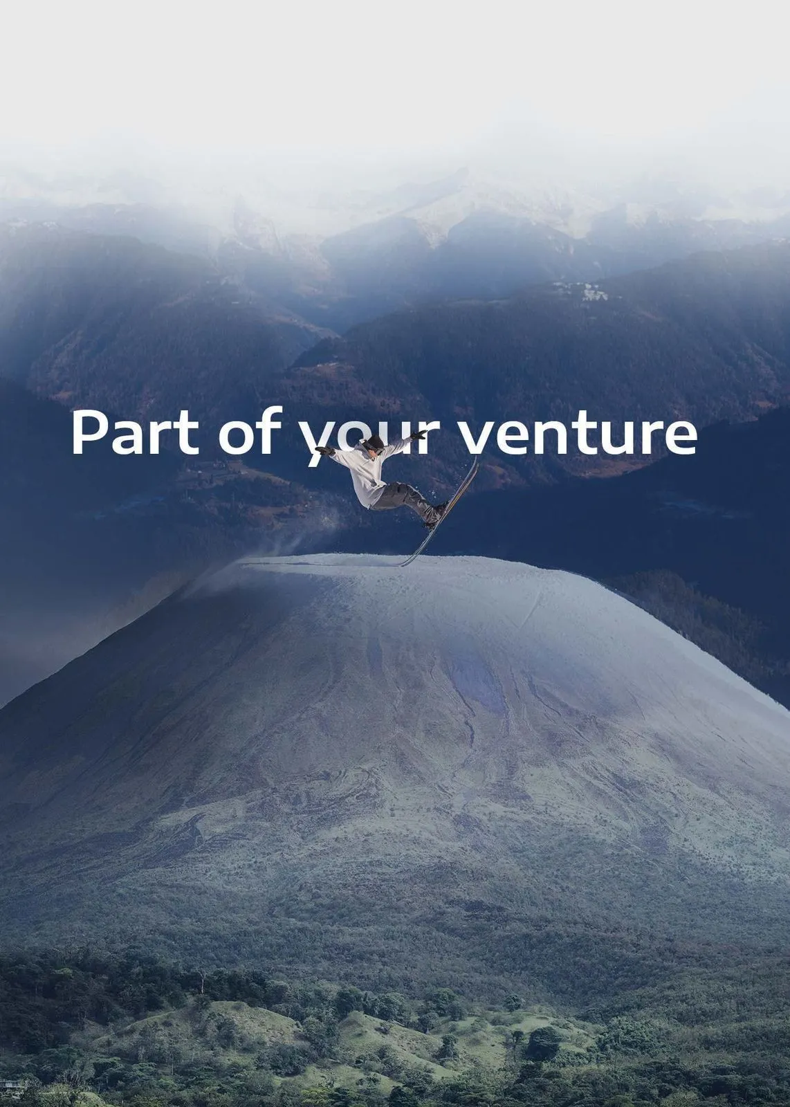 A skier above a volcano, Part of your venture