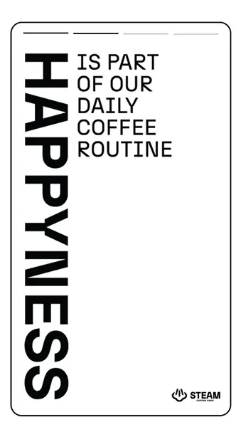 Poster: Happyness is part of our daily coffee routine