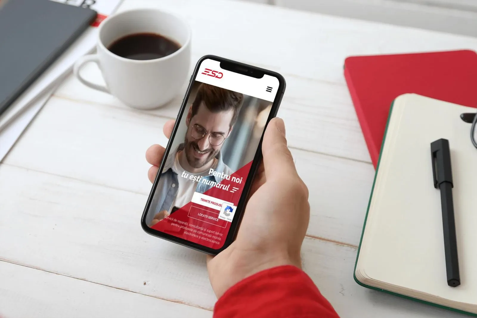 Site-ul ESD pe telefon