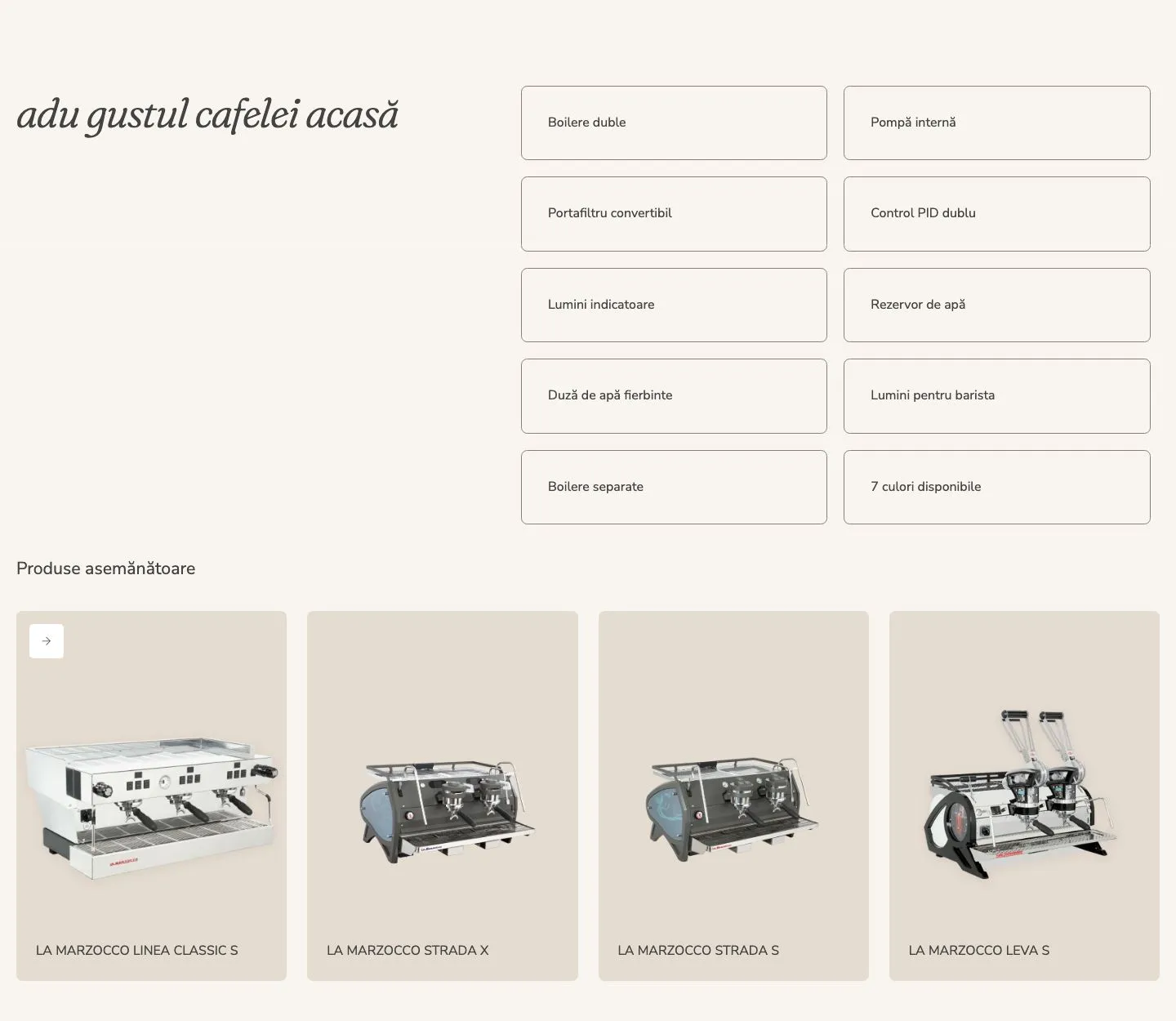 Linea Micra features in outlined tiles, and related machines