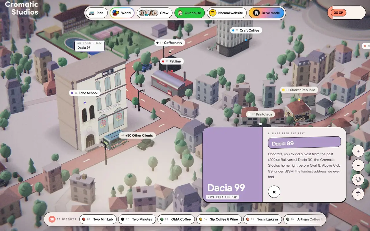 The Dacia 99 palace, Echo School and the +50 other clients quarter